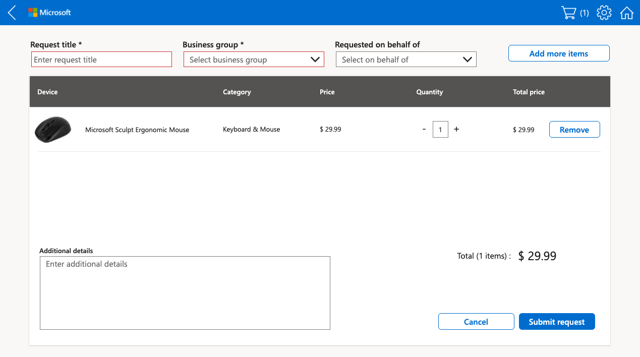 Triển khai PowerApps app templates: B30 – Hardware Request and Management (Phần 13)